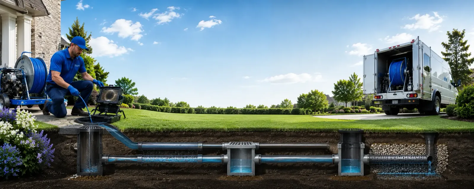 Outdoor drain cleaning information for Blanchardville, WI